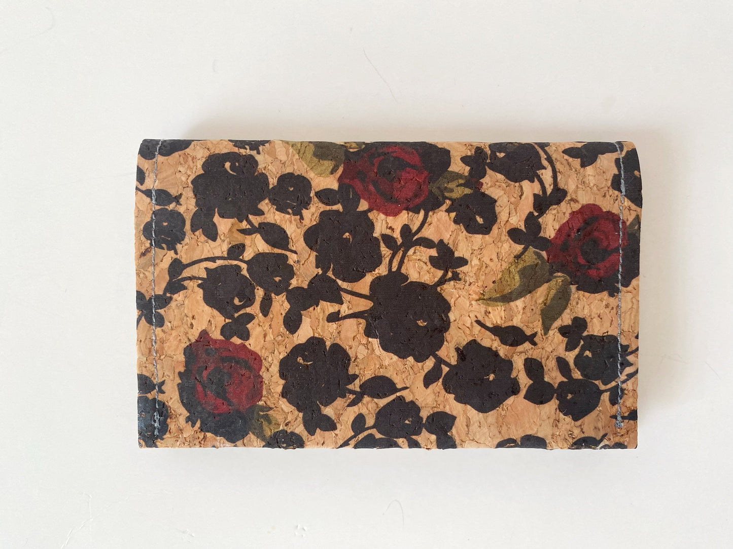 Cork Bifold Wallet - Card Holder - Assorted Floral