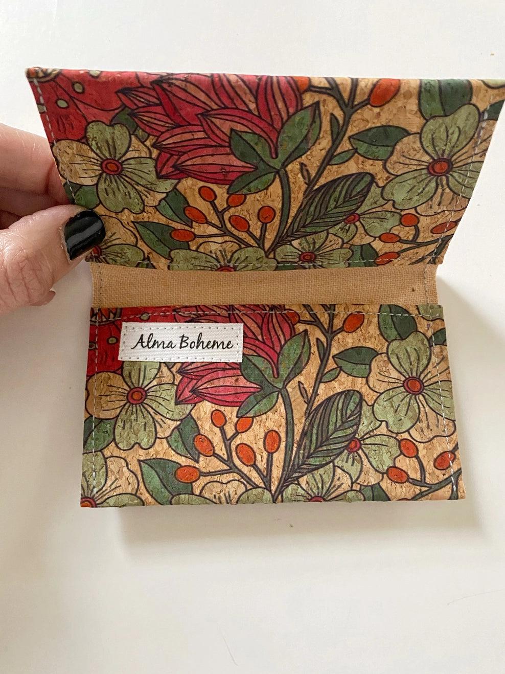 Cork Bifold Wallet - Card Holder - Assorted Floral - Ninth & Pine
