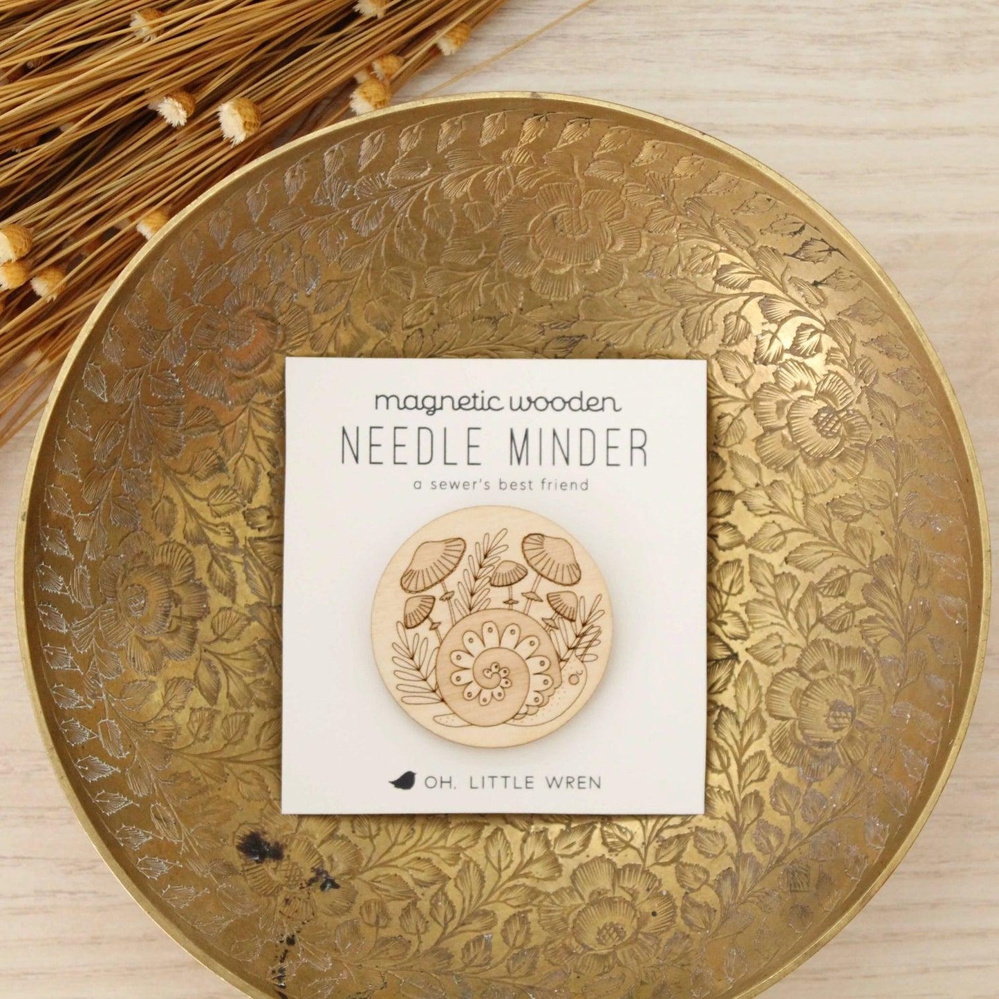 Snail Wooden Needle Minder - Ninth & Pine