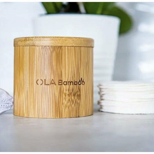 Bamboo Reusable Facial Rounds Storage - Ninth and Pine