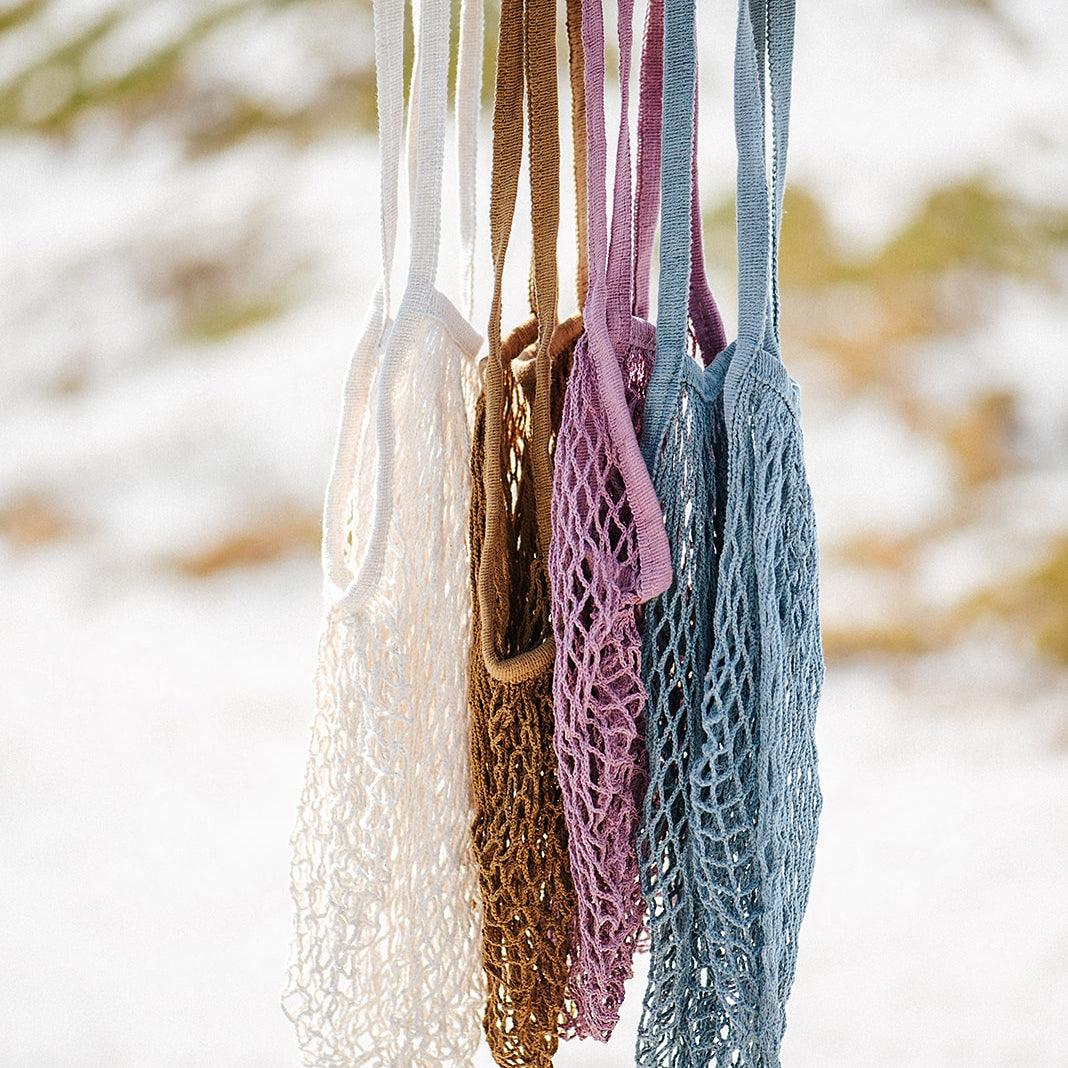 Reusable Organic Cotton String Market Bags, Botanically Dyed – Ninth & Pine