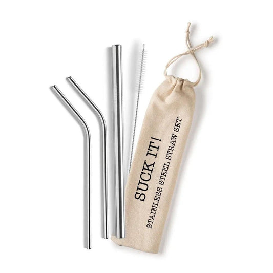 “Suck It” Reusable Straws Kit - Ninth & Pine