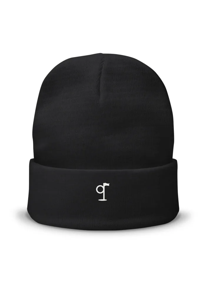 Fog Toque in black, a knit beanie for winter rounds