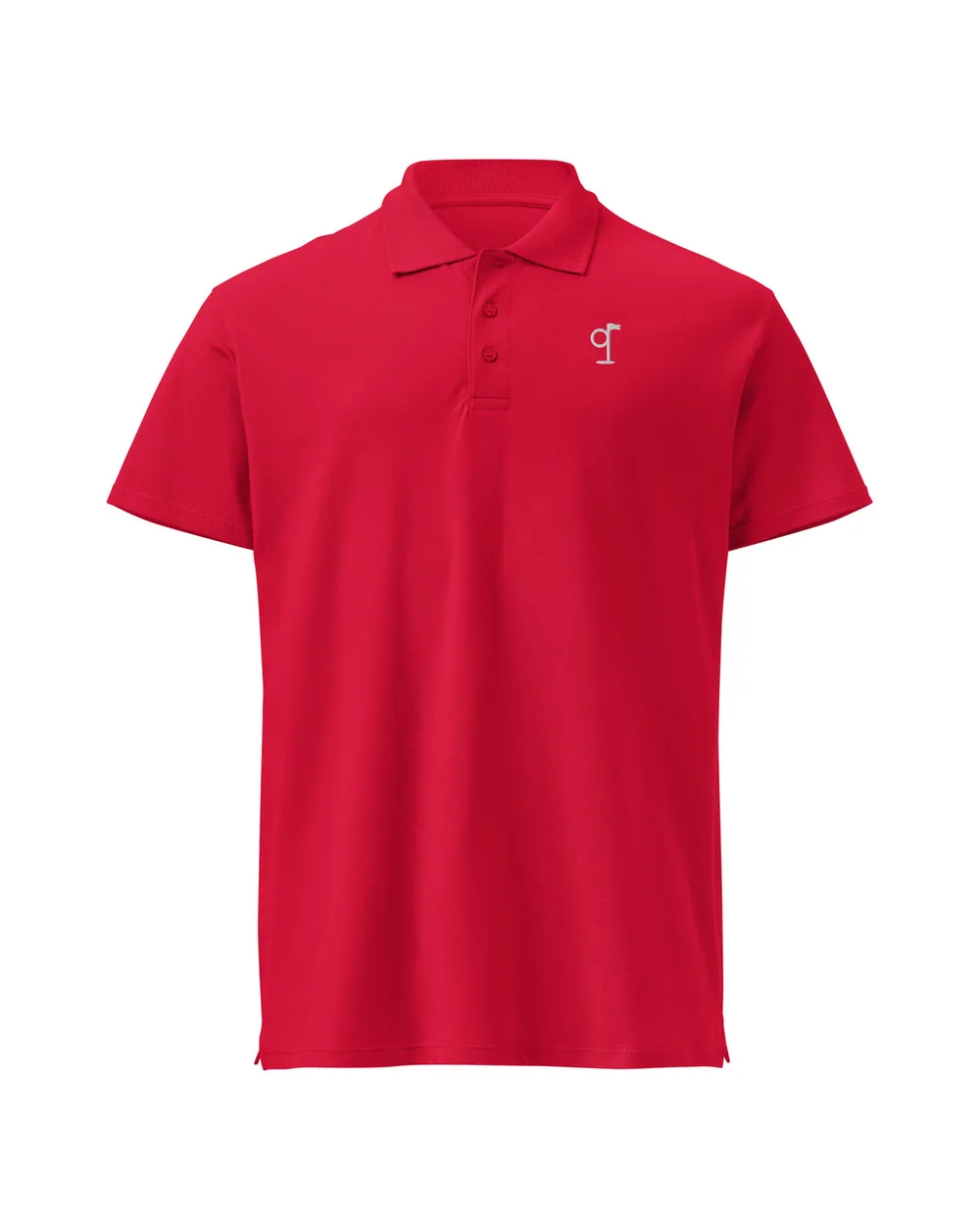 The Ninth Cotton Polo in red