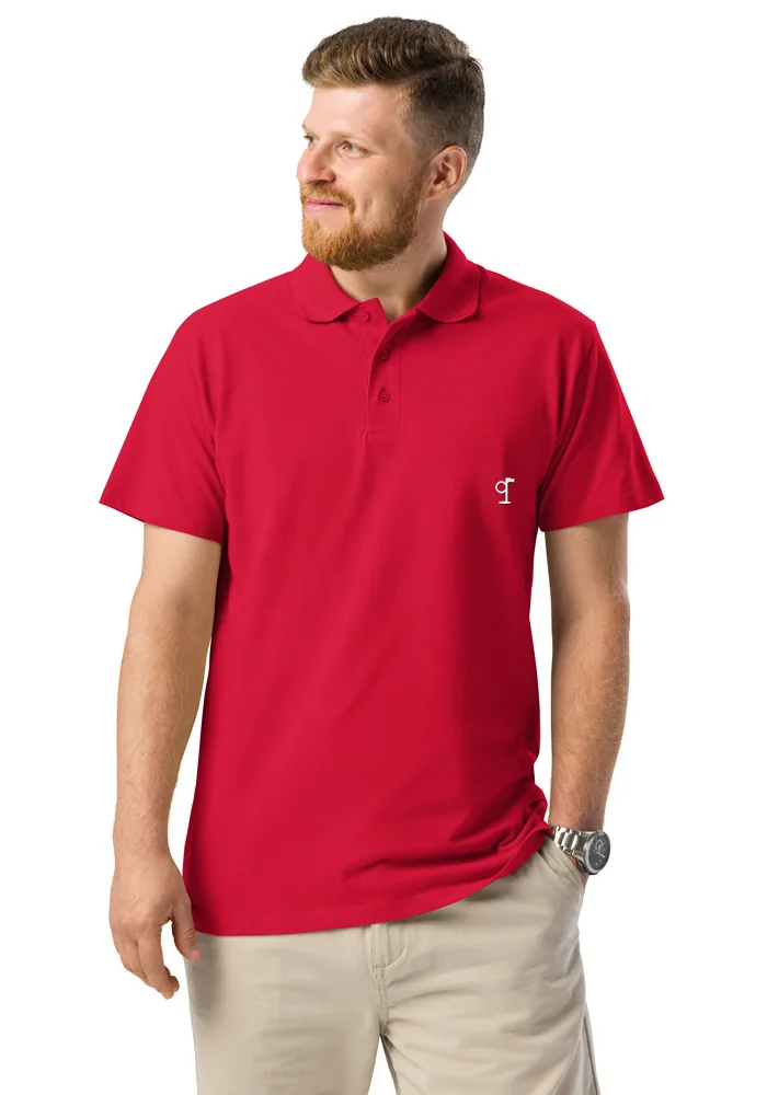 The Ninth Cotton Polo in red
