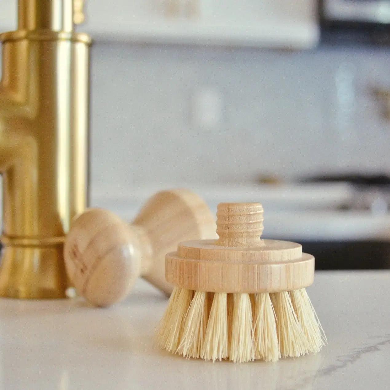 Dishwashing Brush - Modular Sisal and Bamboo Brush, Multi-Purpose - Ninth & Pine