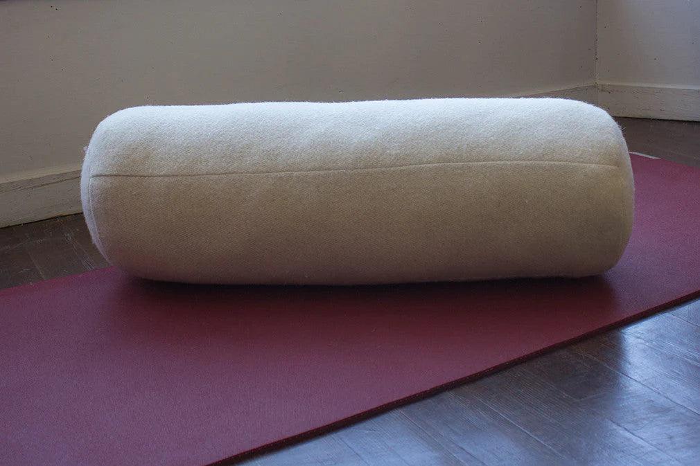 Natural Yoga Bolster - 100% Wool Yoga Bolster - Ninth & Pine