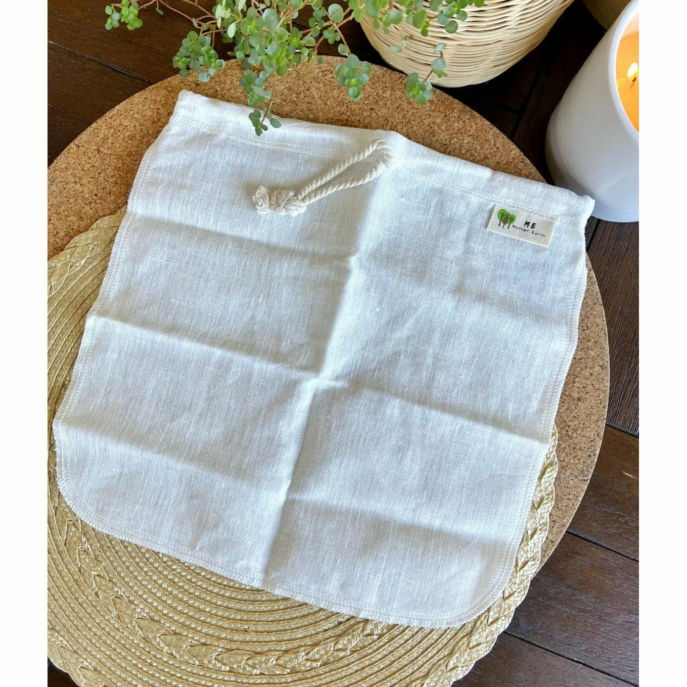 Nut Milk Bag, Organic Cotton & Hemp, Fine Weave - Ninth & Pine