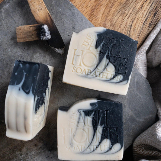 Moisturizing Soap + Charcoal, Palo Santo & Cedar - Ninth & Pine