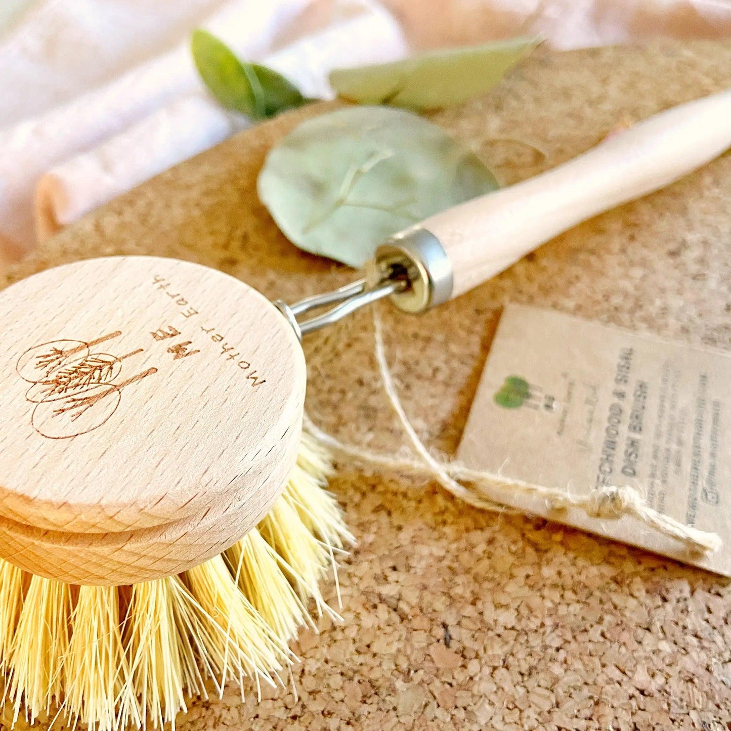 Dishwashing Brush, Sisal Brush - Refillable - Ninth & Pine