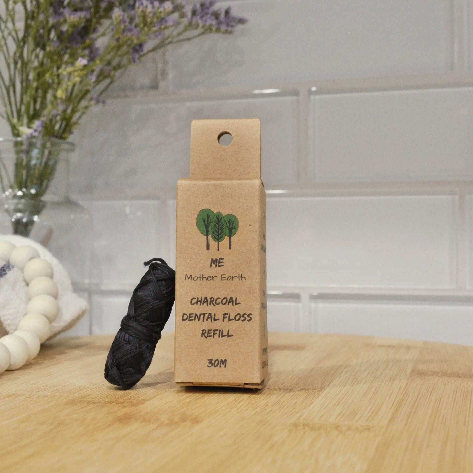 Bamboo Charcoal Fiber Vegan Dental Floss - Ninth & Pine
