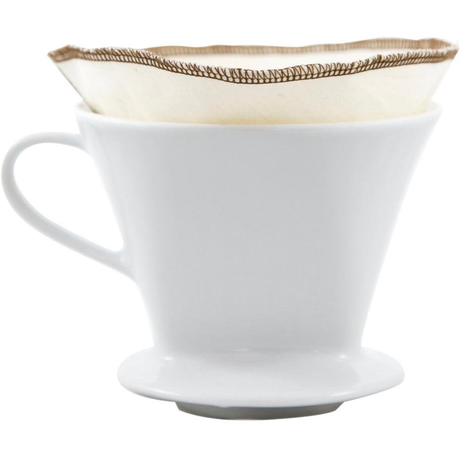 Coffee Sock Reusable Coffee Filters, Organic Cotton - #4 Cone Filter, Drip - Ninth & Pine
