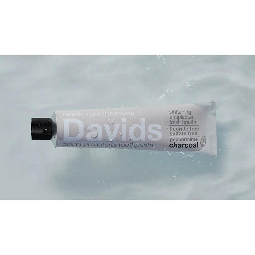 Davids Premium Natural Peppermint + Charcoal Toothpaste - Ninth & Pine