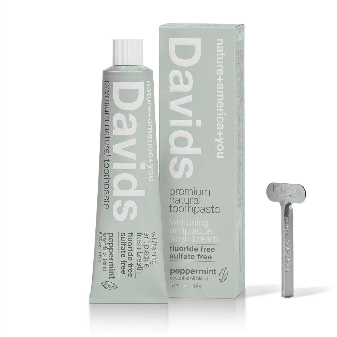 Davids Premium Natural Toothpaste | Peppermint - Ninth & Pine