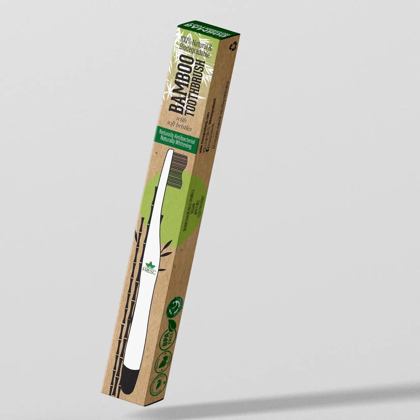 FRESC Adult Bamboo Toothbrush with Soft Bristles - Ninth & Pine