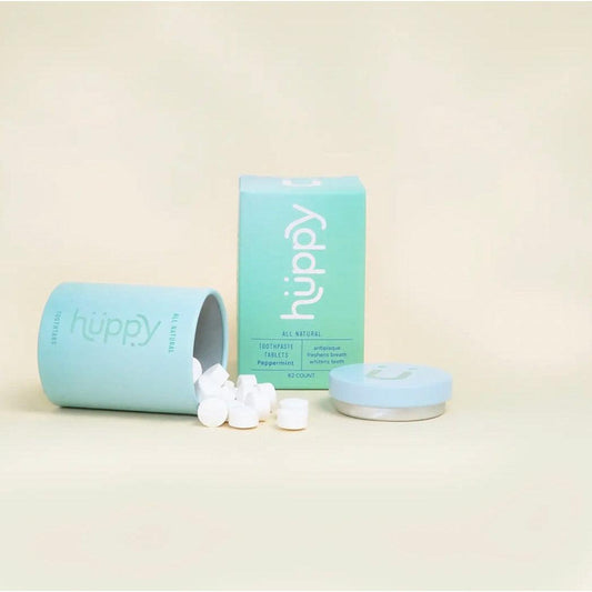 Huppy Toothpaste Tablets, Peppermint - Ninth & Pine