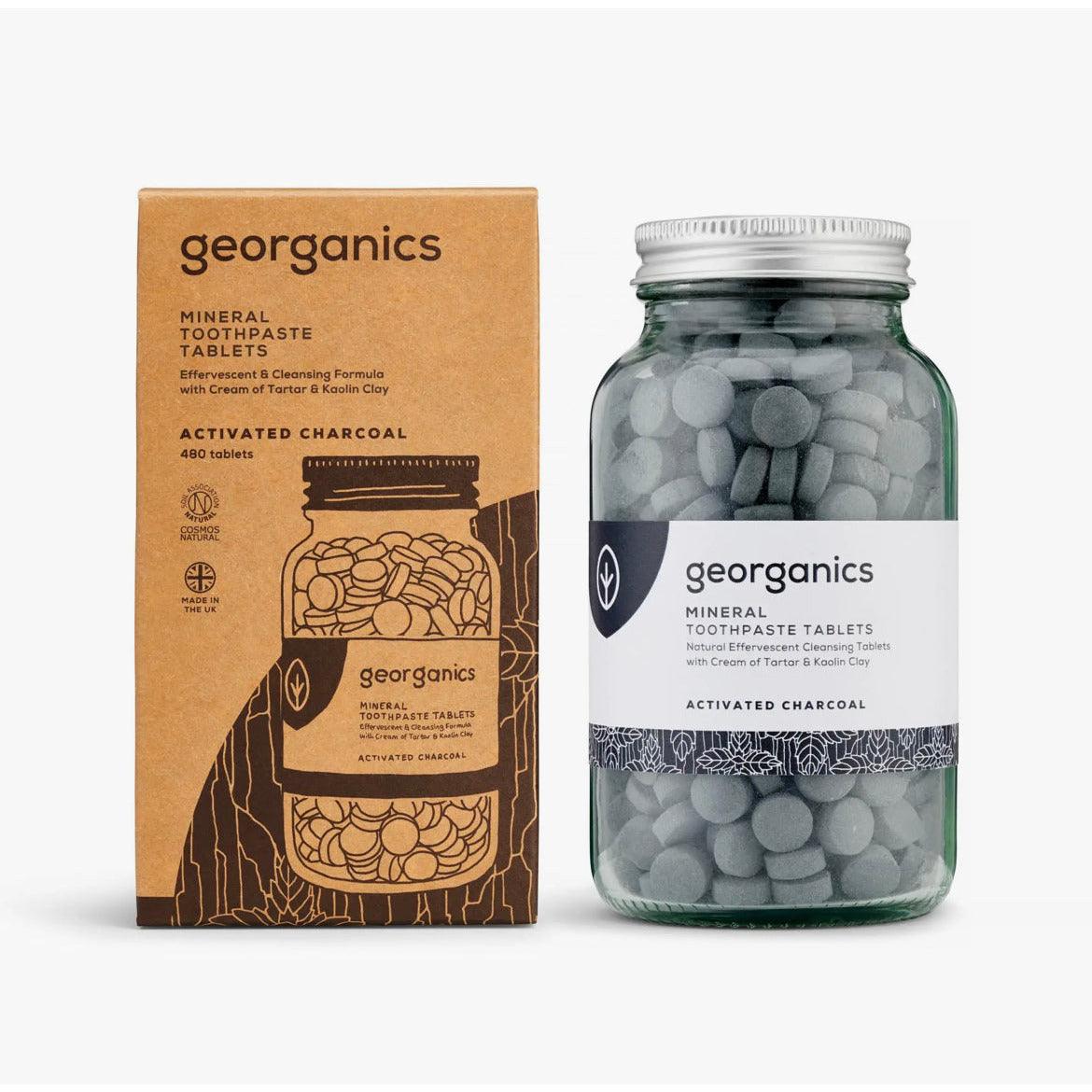 Mineral Toothpaste Tablets with Activated Charcoal + Organic Peppermint, Georganics - Ninth & Pine