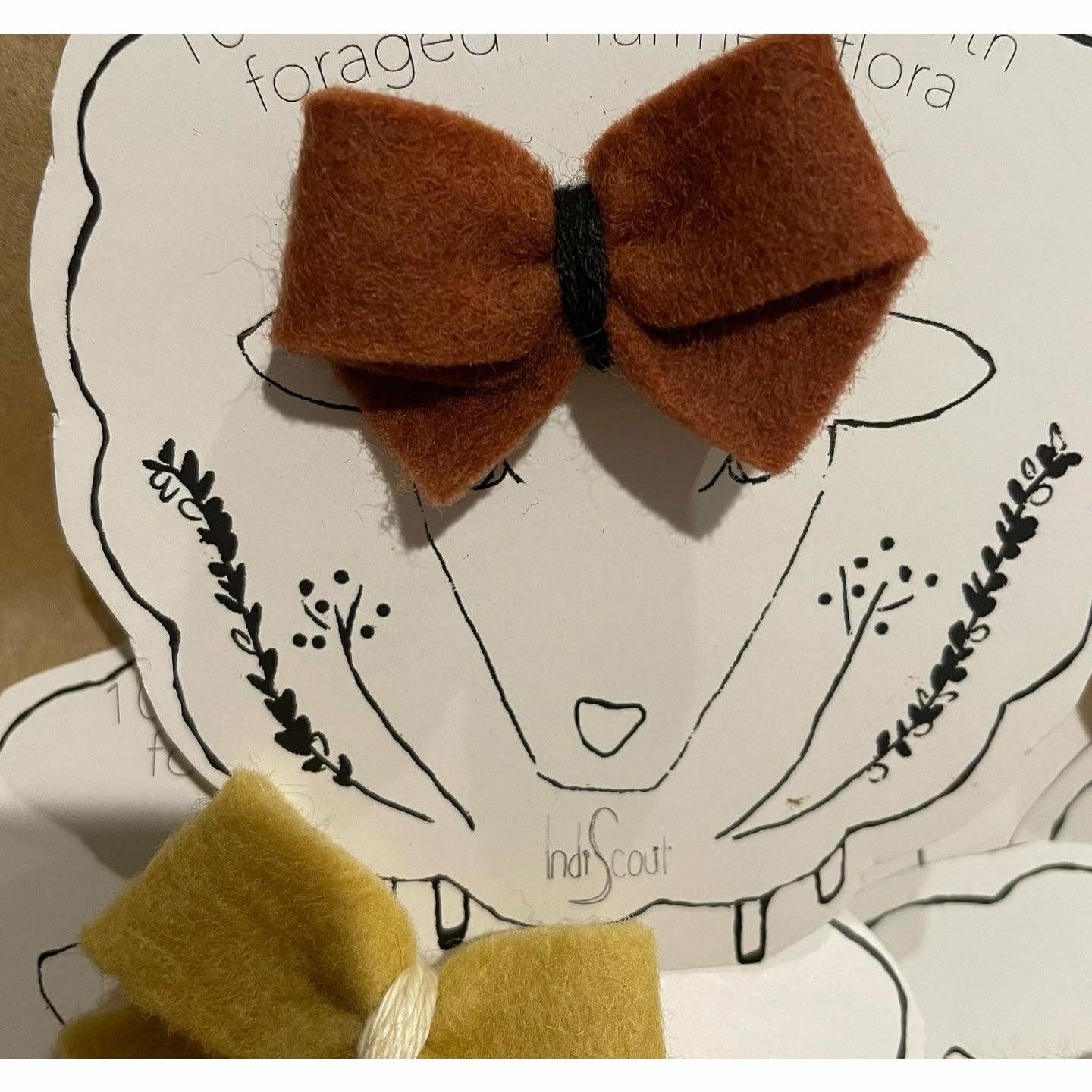 Children’s Plant Dyed Wool Hair Bows &  Barrettes - Ninth & Pine