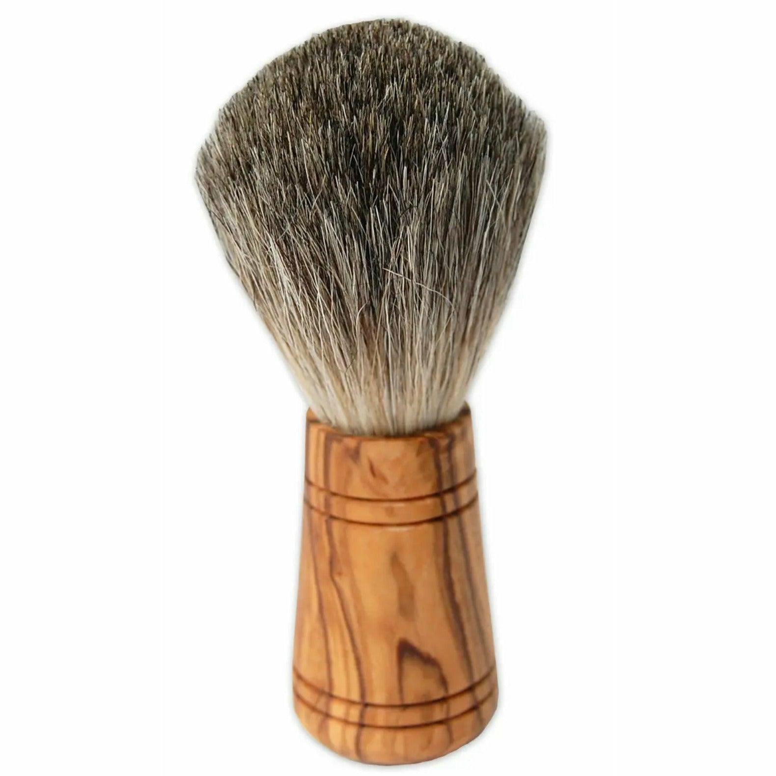 Wooden Shaving Brush, Sir George Olive Wood - Ninth & Pine